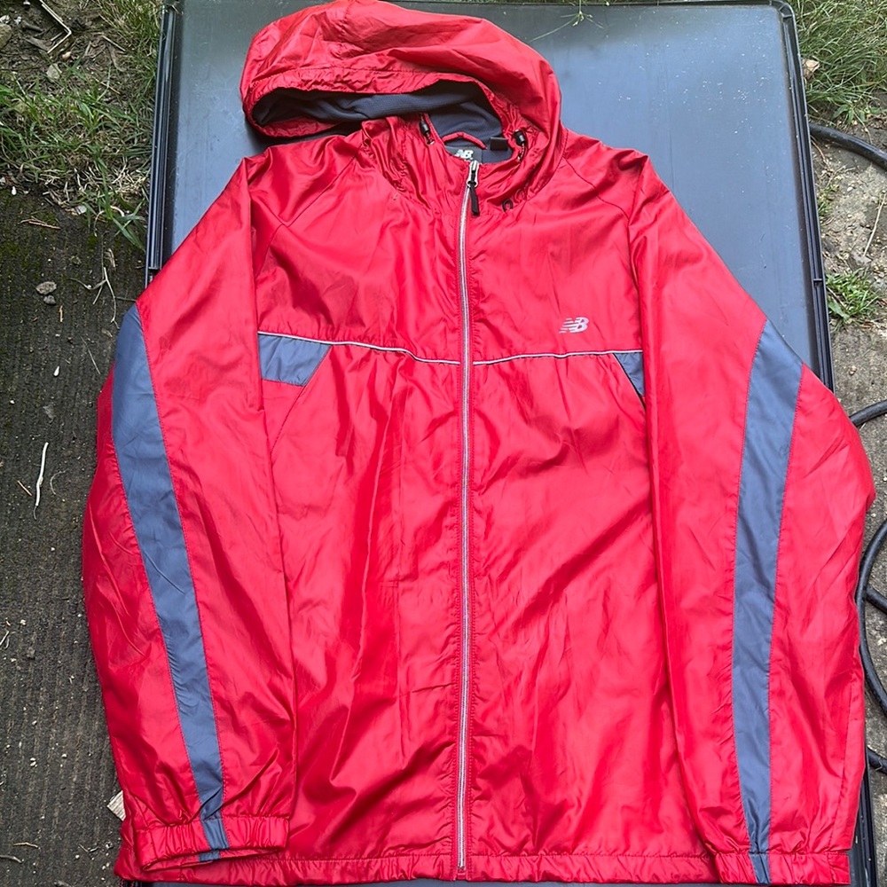 New Balance Vibrant Red Hooded Jacket